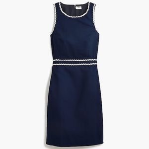 Navy dress with rickrack trim Size 4 NWT